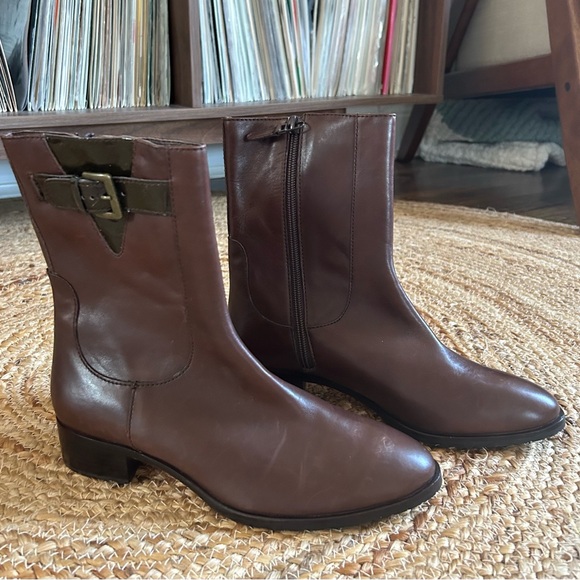 *SOLD* Cole Haan Cherry Brown Mid Calf Boots - Picture 5 of 5